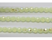 60 perles verre facettes vert opale A/B 5mm