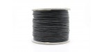 100 metres lacet coton cire 0.8mm noir