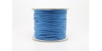 100 metres lacet coton cire 0.8mm bleu roi