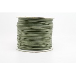 100 metres lacet coton cire 0.8mm vert olive