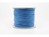 100 metres lacet coton cire 1mm bleu roi