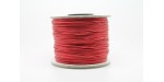 100 metres lacet coton cire 2mm rouge