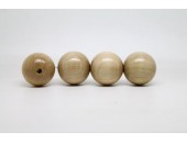 100 perles rondes bois naturel 14 mm