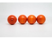 100 perles rondes bois orange 14 mm