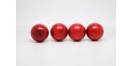50 perles rondes bois rouge 20 mm