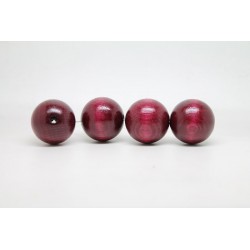 500 perles rondes bois bordeaux 6 mm