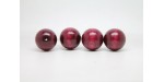 500 perles rondes bois bordeaux 10 mm