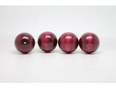 50 perles rondes bois bordeaux 20 mm