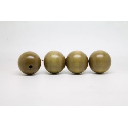 500 perles rondes bois vert fonce 6 mm
