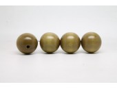 100 perles rondes bois vert fonce 14 mm