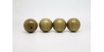 50 perles rondes bois vert fonce 20 mm