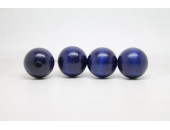1000 perles rondes bois bleu marine 4 mm