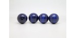 250 perles rondes bois bleu marine 12 mm