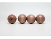 500 perles rondes bois marron clair 8 mm