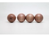 50 perles rondes bois marron clair 24 mm