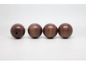 1 000 perles rondes bois marron fonce 4 mm