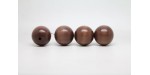 250 perles rondes bois marron fonce 12 mm