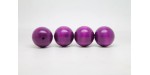 100 perles rondes bois violet 14 mm