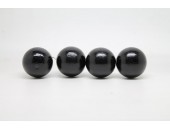 500 perles rondes bois noir 6 mm
