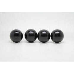 500 perles rondes bois noir 6 mm