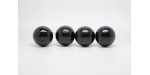 250 perles rondes bois noir 12 mm