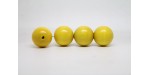 1000 perles rondes bois jaune 4 mm