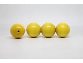 250 perles rondes bois jaune 12 mm