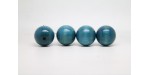 500 perles rondes bois bleu clair 6 mm