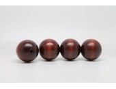 500 perles rondes bois marron 6 mm