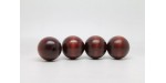 250 perles rondes bois marron 12 mm