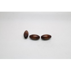 100 olives bois marron fonce 12x24 mm