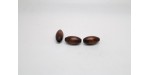 100 olives bois marron fonce 12x24 mm