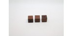 1 000 cubes bois marron fonce 4 mm
