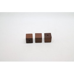 100 cubes bois marron fonce 14 mm