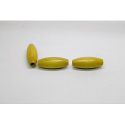 50 olives gros trou bois jaune 15x40 mm