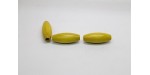 50 olives gros trou bois jaune 15x40 mm