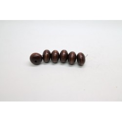 500 robolles gros trou bois marron fonce 10x7.0 mm