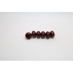 500 robolles gros trou bois marron 10x7.0 mm