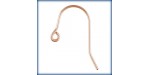 3 Paires B/O Crochet americain Fil 0.76mm 1/20 14K Rose Gold Filled