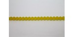 1200 perles verre jaune mat 4mm