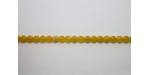 600 perles verre jaune soie 5mm