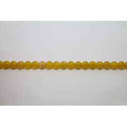 600 perles verre jaune soie 6mm