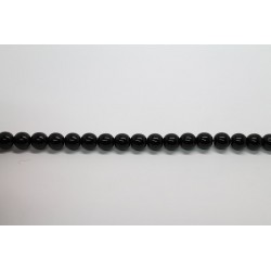 600 perles verre noir 6mm