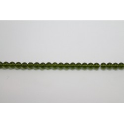 150 perles verre olivine 10 mm