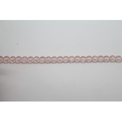 1200 perles verre rose soie 4mm