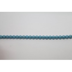 150 perles verre turquoise 12mm