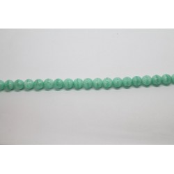 600 perles verre vert irise 6mm
