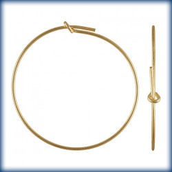 1 Paire Creoles 30mm Fil 0.70mm 1/20 14K Gold Filled