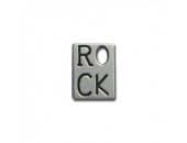 25 Rock 19x14mm argentes