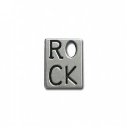 25 Rock 19x14mm argentes